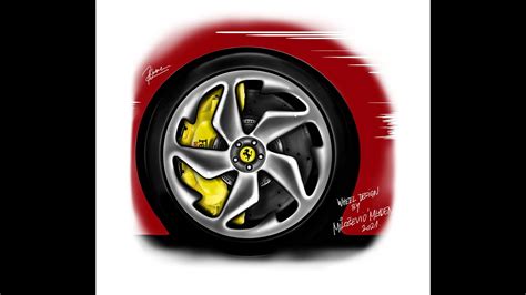 Sketchbook Pro Wacom Digital Art New Ferrari Wheel Original Design By