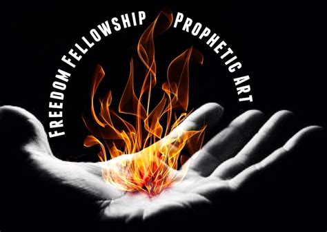 A Person Holding Out Their Hand With Fire In The Middle And Words