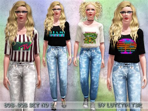 This Set Contains Two Outfits In The Style Of The 80s90s Found In Tsr