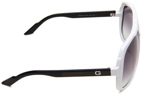 Gucci 1622 Ove White And Black 1622 Aviator Sunglasses Top Fashion Shop