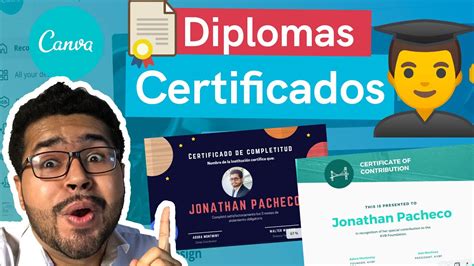 7 Cómo Hacer Diplomascertificados 🗞 En Canva Para Docentes 🎓 Youtube