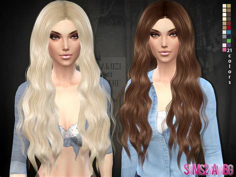 Sims 4 Hairs ~ The Sims Resource Long Curly 02 Hairstyle By Sims2fanbg