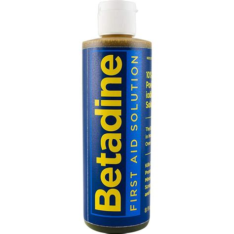Betadine First Aid Solution Bottle Povidone Iodine Antiseptic 8 Oz