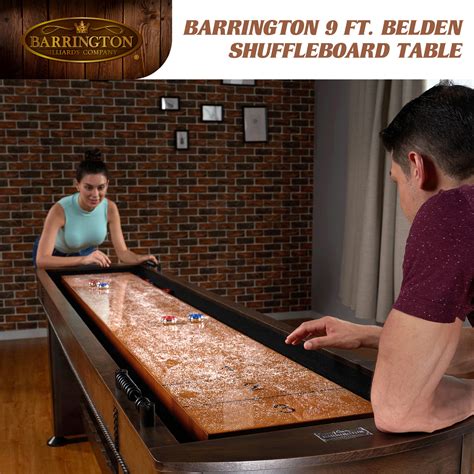 Barrington 9 Ft Belden Shuffleboard Table With Wine Rack Md Sports
