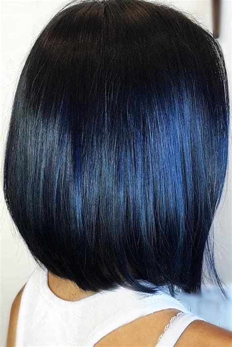 Balayage hairstyles for black hair. 55 Tasteful Blue Black Hair Color Ideas To Try In Any ...