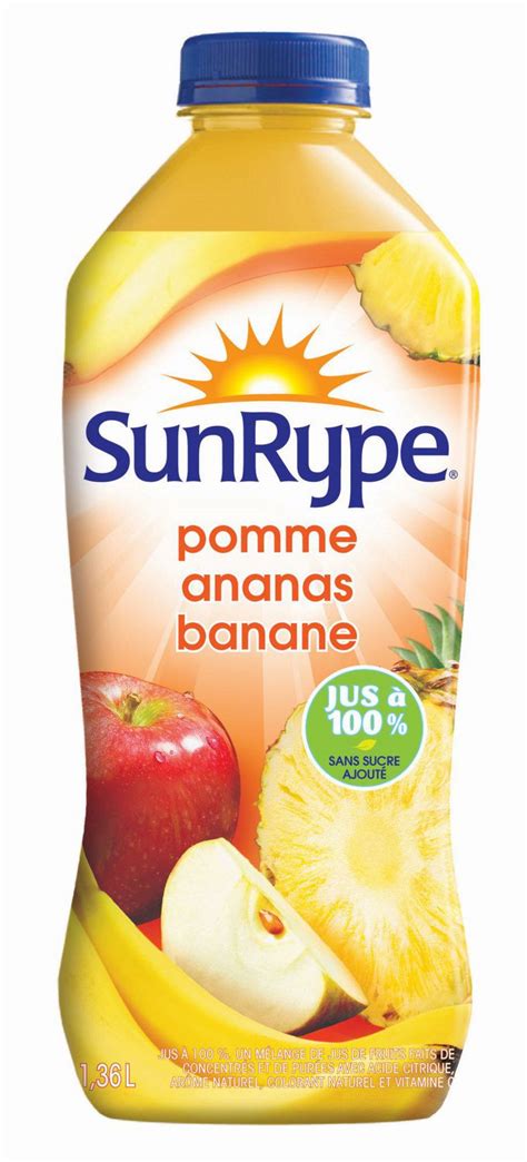 Sunrype No Sugar Added Apple Pineapple Banana 100 Juice Walmart Canada