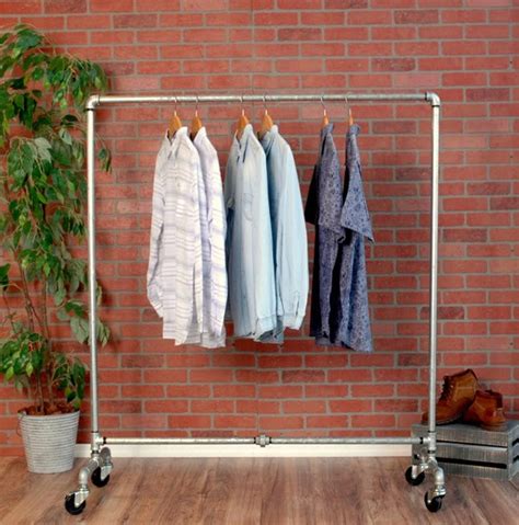 An industrial hanger is easy to make, it looks modern and will solve your hanging space issues. Pin on Welding projects