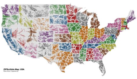 What Happens If You Connect All The Zip Codes In The Country In Order