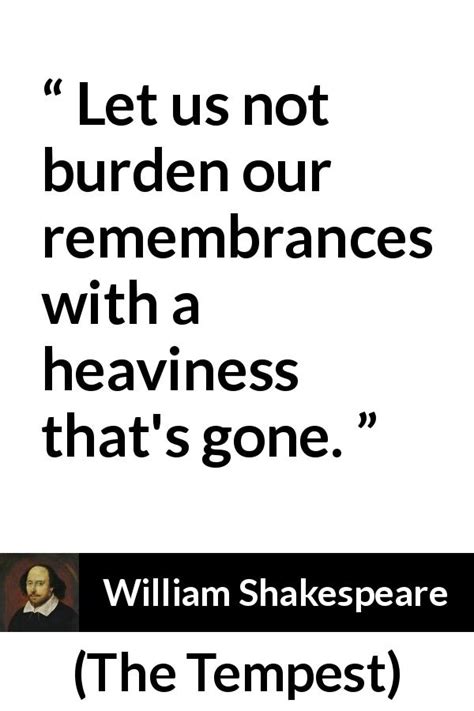 William Shakespeare Let Us Not Burden Our Remembrances With
