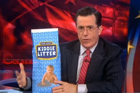 Video Stephen Colbert Embraces Diaperless Hipster Baby Trend Gothamist