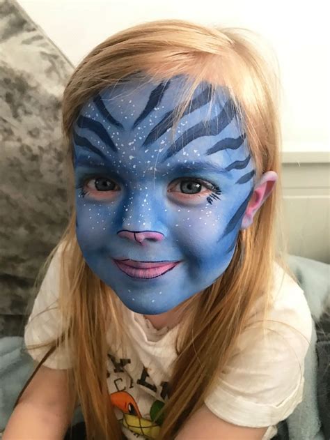 Quick Avatar Face Paint 💙 Ig Georgiarosex Halloween Makeup Easy