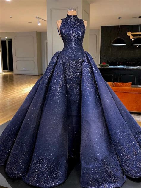 Royal Blue Sparkly Bead Ball Gown Gorgeous Prom Dresses Pd00142 Ball