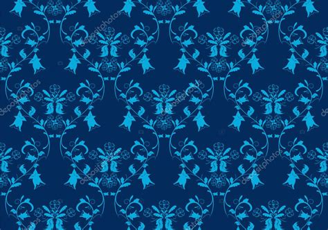 Seamless Blue Damask Background Stock Vector Image By ©artlana 1029922