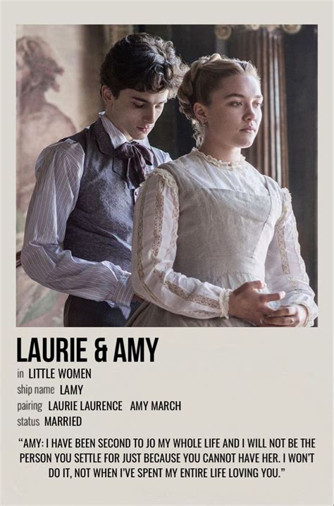 Minimal Polaroid Relationship Poster For Laurie And Amy From Little Women