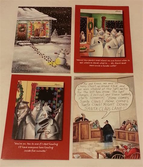 4 Classic Assorted The Far Side Christmas Cards By Gary Larson Holiday Funny 1788729694