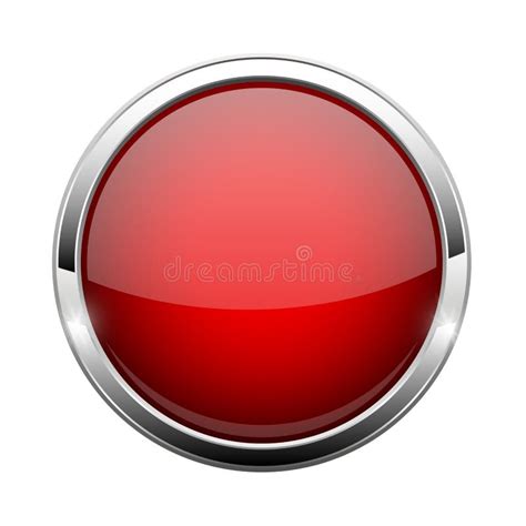 Green Glass Button Shiny Round 3d Web Icon Stock Vector Illustration