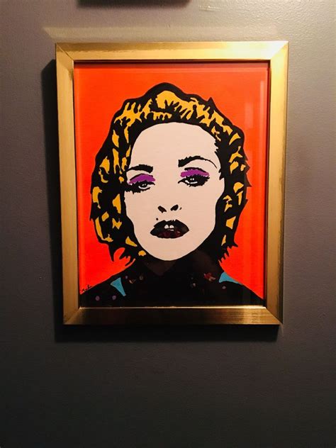 Madonna Original Acrylic Painting 14x14 Pop Art Music Neon Etsy Pop