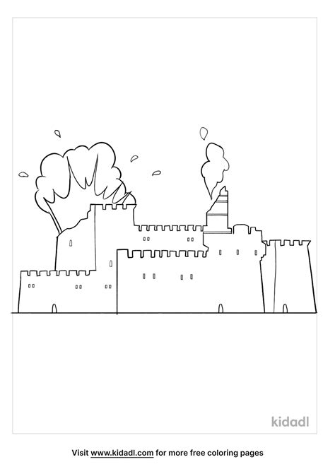 Free Destruction Of Jerusalem Temple Coloring Page Coloring Page