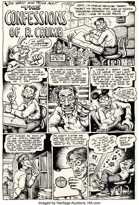 Robert Crumb The Peoples Comics Complete 4 Page Story Golden Gate