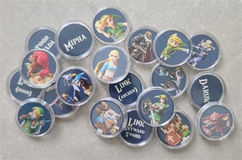 Legend Of Zelda Amiibo Coins And Chips Breath Of The Wild Etsy