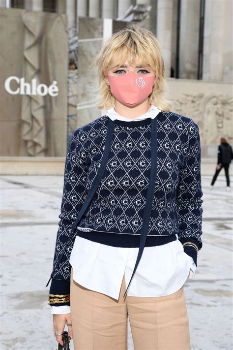 Maisie Williams Pictured At Chloe Show Spring Summer 2021 Paris