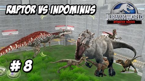 Raptor Squad Vs Indominus Rex Jurassic World 2 Operation Genesis 8 EspaÑol Hd Youtube