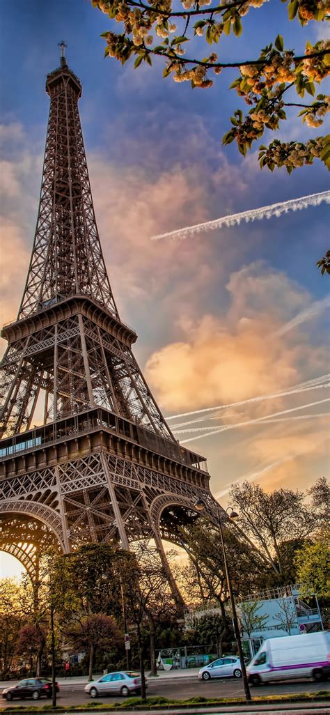 Download 1125x2436 Wallpaper Eiffel Tower Architecture Paris