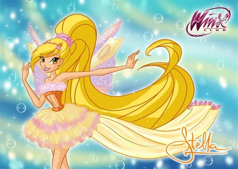 Stella Dress Blond Wing Winx Bubbles Hot Long Hair Fairy