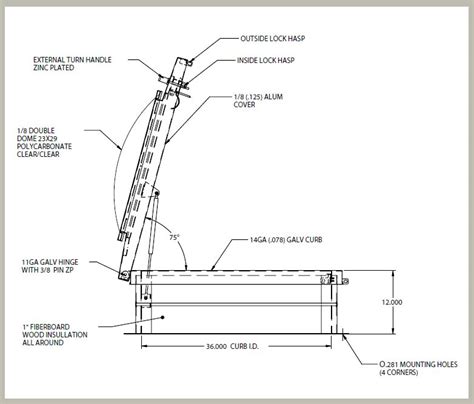 Rhadd Galvanized Domed Roof Hatch Platinum Technologies