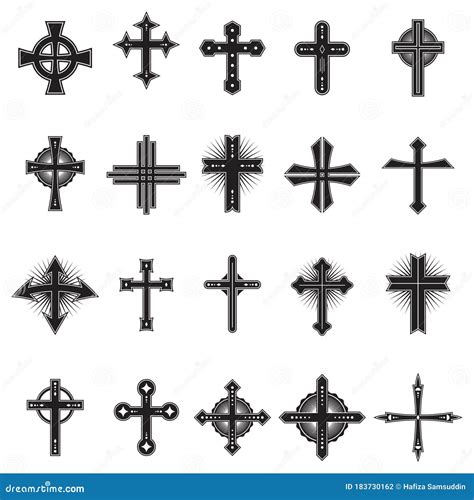 Colección De Cruces De Diseño Diseño De Fondo Decorativo De