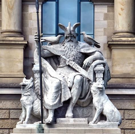 Statue Of Odin In Hannover Germany Reurope