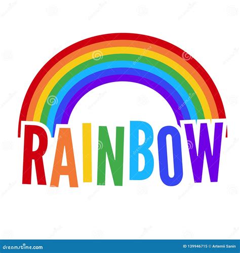 Colorful Vector Rainbow Symbol Stock Vector Illustration Of Modern
