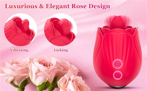 Rose Toy Vibrator For Women Clitoral Stimulator Tongue Licking Toys Mini Vibrator