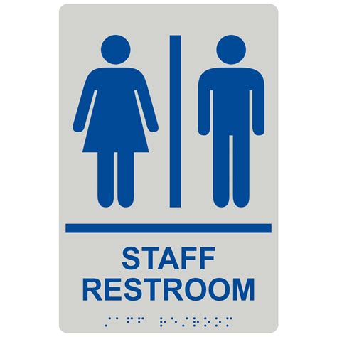 Ada Staff Restroom With Symbol Braille Sign Rre 14833 Bluonprlgy