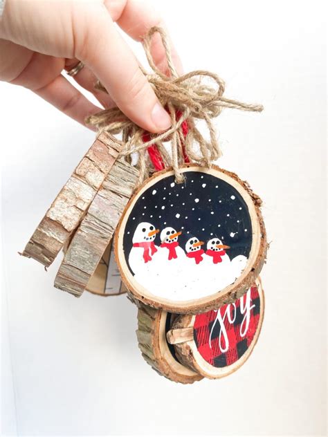 Diy Beautiful Wood Slice Christmas Tree Ornaments Making Things Is