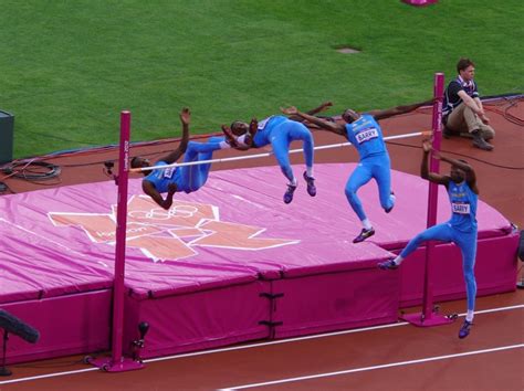 Unlike the conventional high jump event which is part of the current track and field program, the standing version does not allow any run up. Olympic High Jump London 2012 Montage - Pentax User Photo ...
