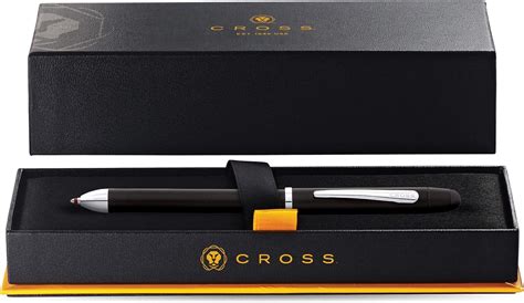 Cross Tech3 Satin Black Multi Function Pen With Chrome Plated