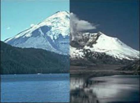 Mt St Helens Before And After The Eruption Natural Phenomena Natural