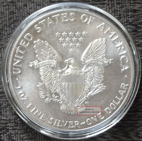 1987 Uncirculated American Silver Eagle Dollar 1 Oz 999 Fine Silver