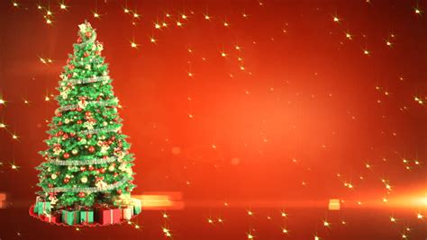 Christmas Tree On Red Background Stock Footage Video 100 Royalty Free