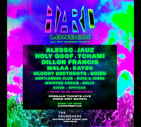 Hard London 2021 Reveals Massive Lineup With Alesso Jauz And Tchami