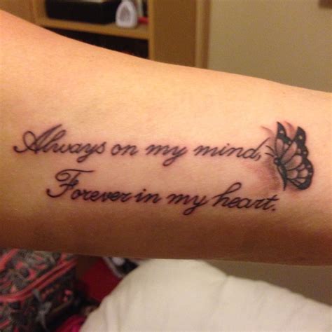 Always On My Mind Forever In My Heart Tattoo Design Design Talk