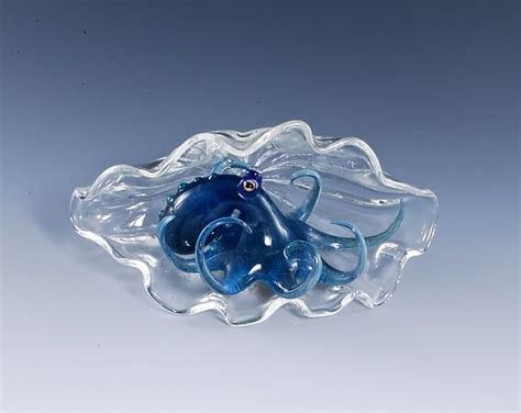 Tako Shell In Blue By Jeremy Sinkus Art Glass Sculpture Artful Home Glass Art Glass Art