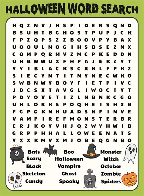 15 Best Long Halloween Word Search Printable Printablee Word Search