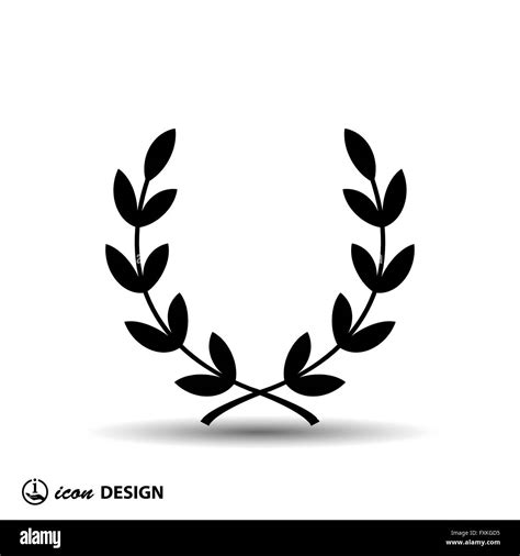 Laurel Wreath Icon Stock Vector Image And Art Alamy