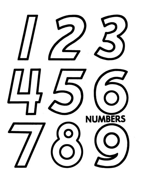 Counting Activity Sheets Cut Out Numerals Large