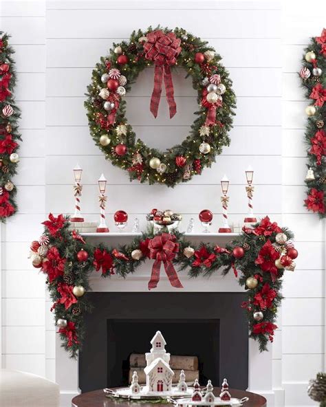 50 Elegant Christmas Mantel Decor Ideas Christmas Mantel Decorations