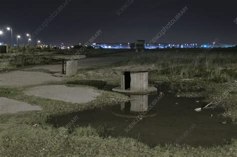 Brownfield Land At Night Stock Image C0090933 Science Photo Library