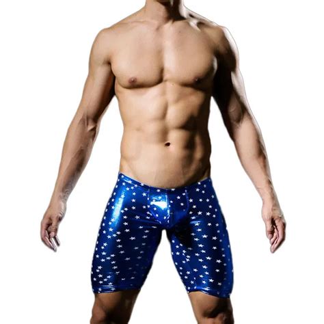 Buy Men Boxers Star Printed Underwear Sexy Faux