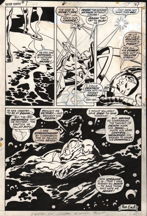 Silver Surfer 7 End Page By John Buscema And Sal Buscema